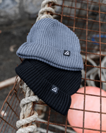 Load image into Gallery viewer, FREDDIE FISHERMAN BEANIE /  Black &amp; Grey
