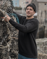 Load image into Gallery viewer, SKOMER FISHERMAN KNIT JUMPER / Black
